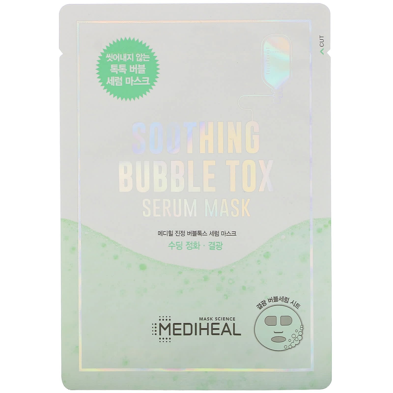 Mediheal, Soothing Bubble Tox Serum Beauty Mask, 18 ml