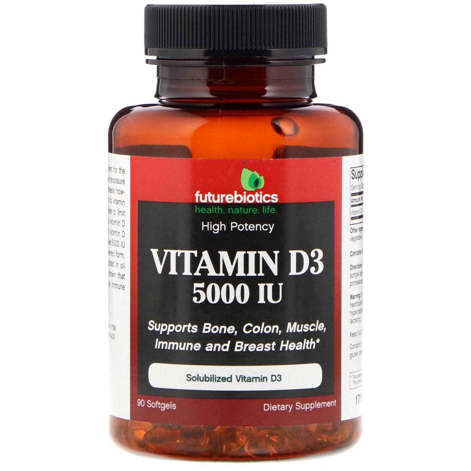 FutureBiotics, Vitamin D3, 5,000 IU, Softgels