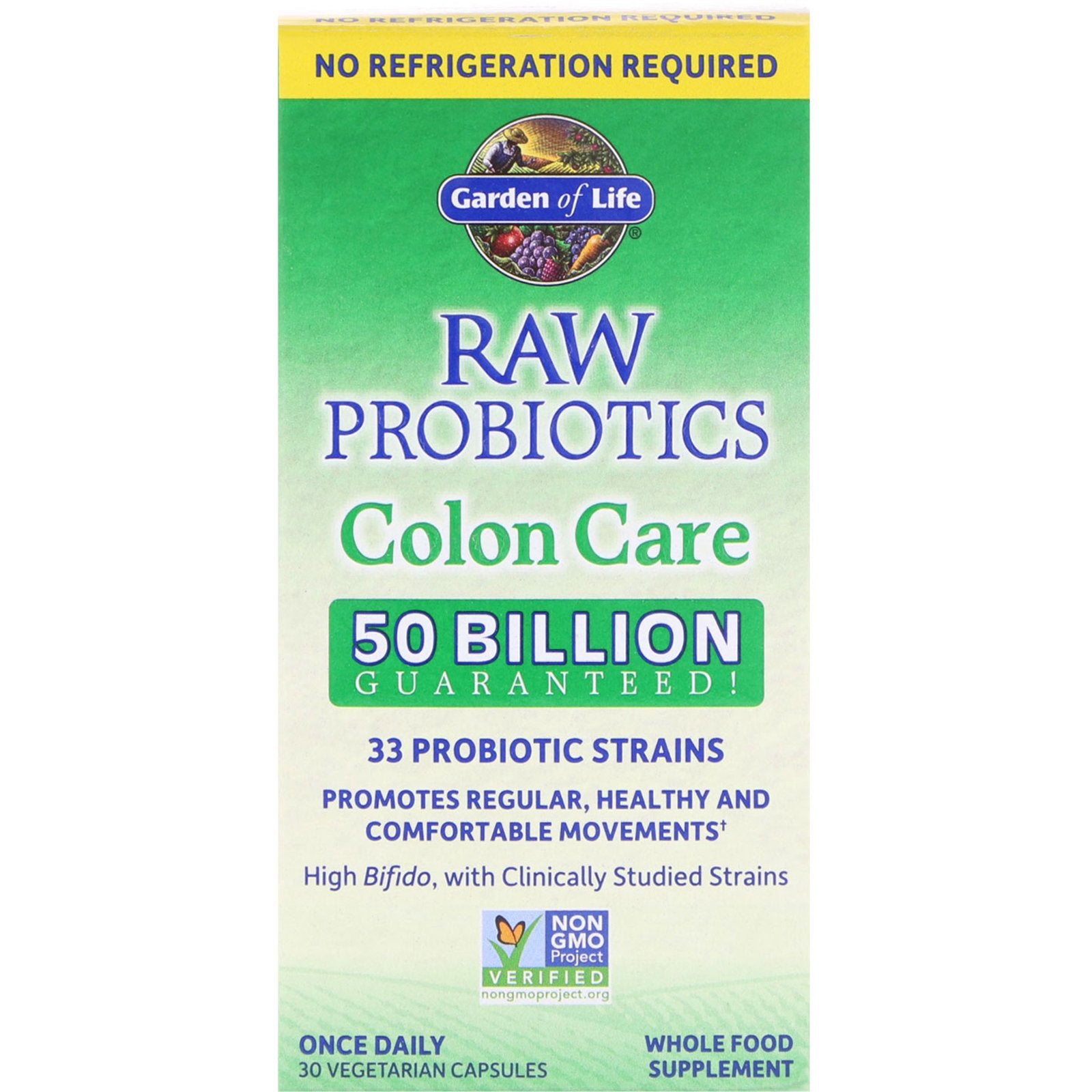 Garden of Life, RAW Probiotics, Colon Care Vegetarian Capsules