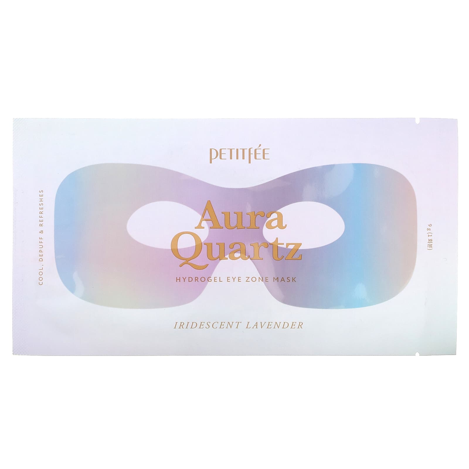 Petitfee, Aura Quartz, Hydrogel Eye Zone Beauty Mask, Iridescent Lavender, 9 g