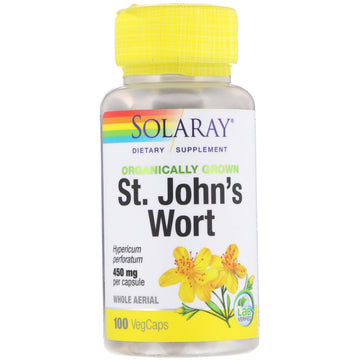 Solaray, Organically Grown St. John's Wort, 450 mg, VegCaps