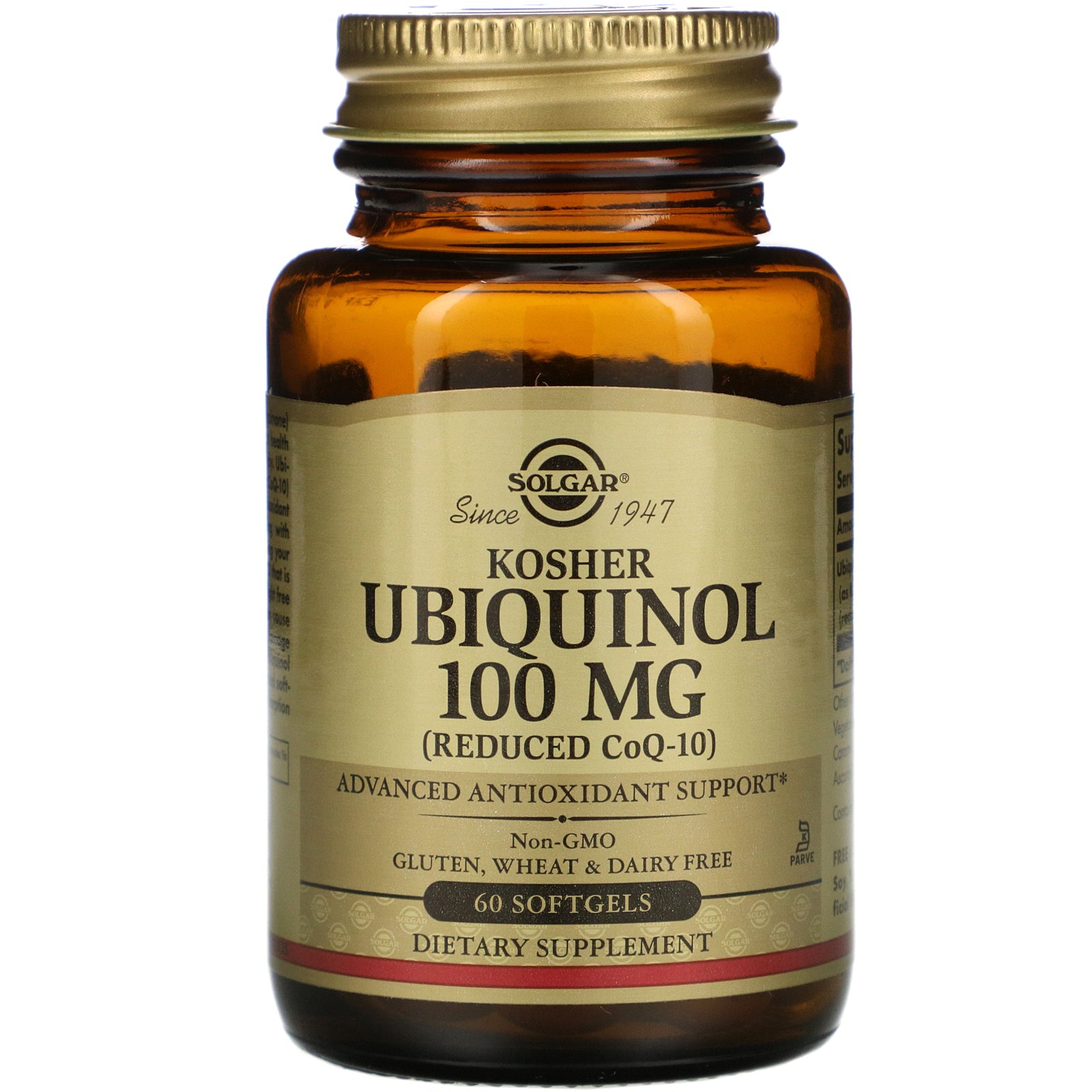 Solgar, Kosher Ubiquinol, 100 Mg Softgels