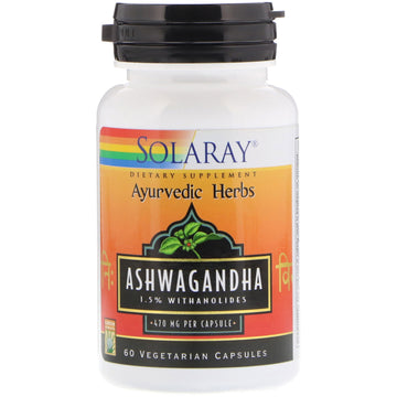 Solaray, Ashwagandha, 470 mg, Vegetarian Capsules