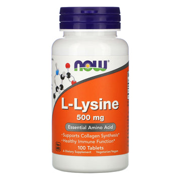 NOW Foods Supplements, L-Lysine (L-Lysine Monohydrochloride) 500 mg, Amino Acid, 100 Veg Capsules