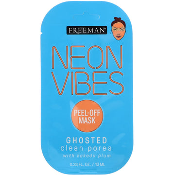 Freeman Beauty, Neon Vibes, Ghosted, Clean Pores Peel-Off Beauty Mask, 1 Mask (10 ml)