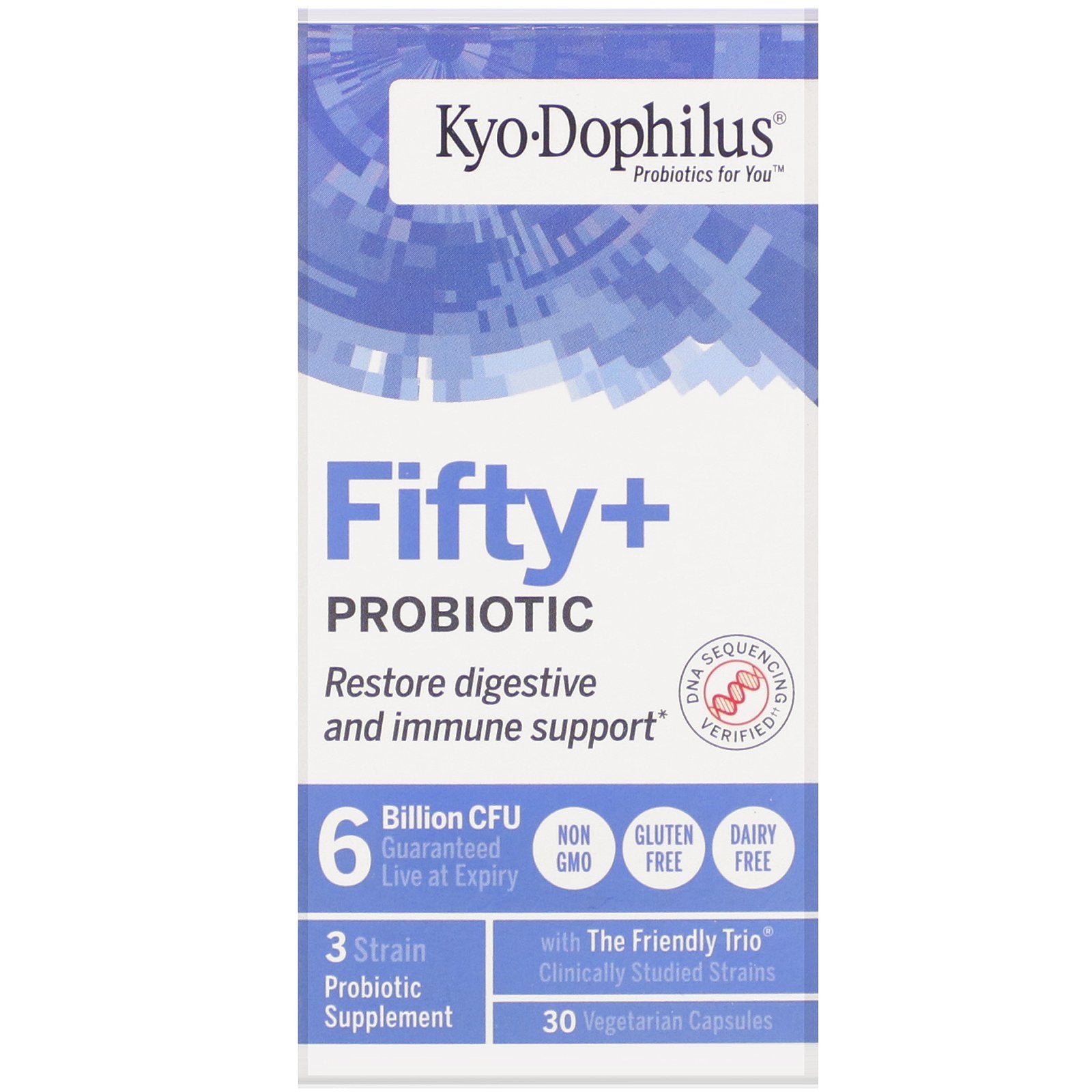 Kyolic, Kyo-Dophilus, Fifty + Probiotic, 6 Billion Cfu Vegetarian Capsules