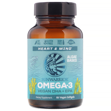 Sunwarrior, Omega-3, Vegan DHA + EPA, Vegan Softgels