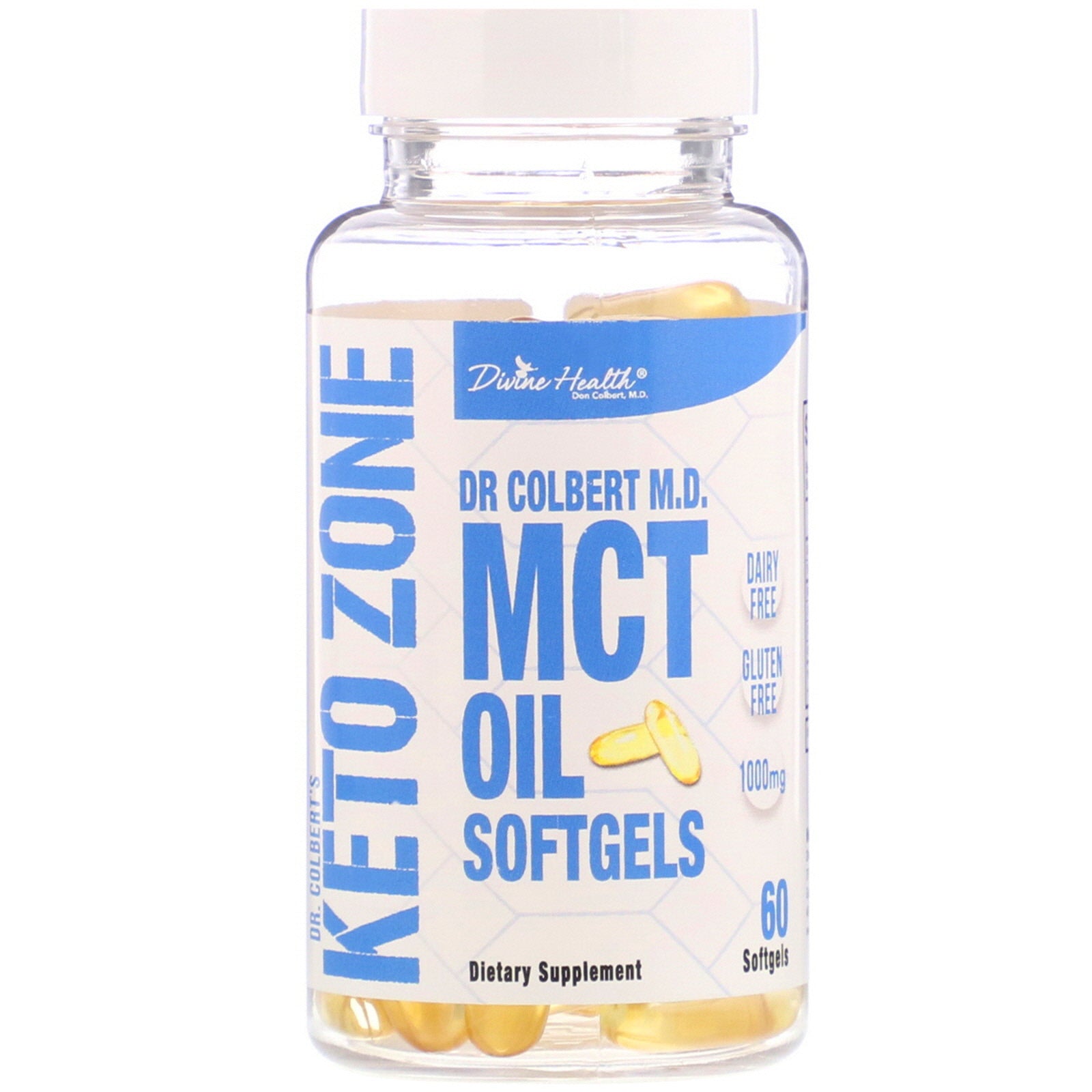 Divine Health Dr. Colbert's Keto Zone MCT Oil Softgels 1000 mg Softgels