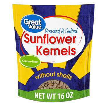 Great Value Roasted & Salted Sunflower Kernels, YJ