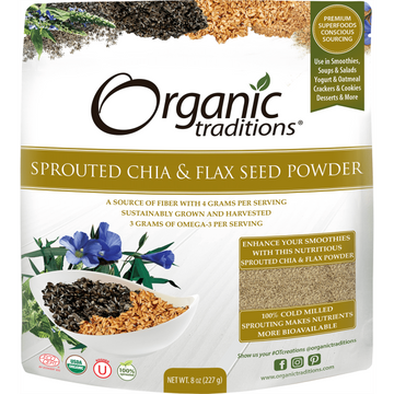 Organic Traditions - Sprouted Chia and Flax Seed Powder