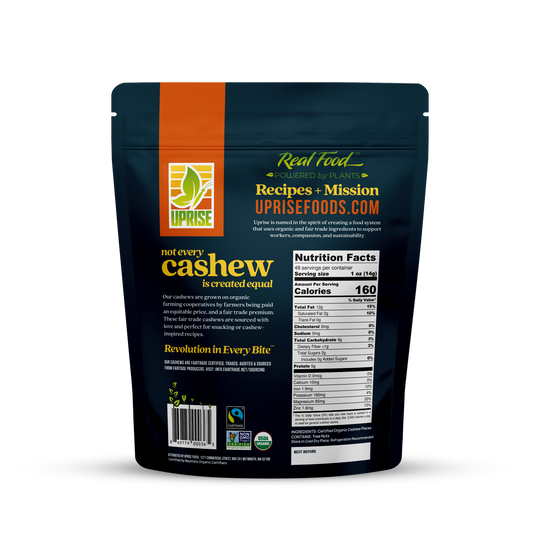 Fair Trade Organic Raw Whole Cashews