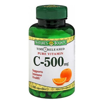 Nature's Bounty Vitamin C Capsules Time Released 100 caps By