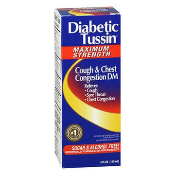 Diabetic Tussin Dm Cough Suppressant/Expectorant Maximum Str