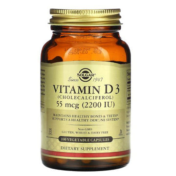 Vitamin D3 (Cholecalciferol) 100 V Caps By Solgar