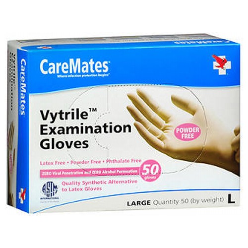 Caremates Vytrile-Pf Examination Gloves Large 50 each By Car