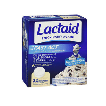 Lactaid Fast Act Chewables Vanilla Twist 32 tabs By Johnson 