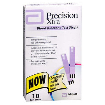 Precision Xtra Blood B-Ketone Test Strips Count of 10 By Pre