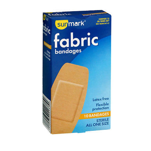Sunmark Fabric Bandages All One Size Extra Large 10 each By 
