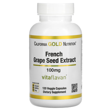 California Gold Nutrition, French Grape Seed Extract, VitaFlavan, 100 mg Veggie Capsules