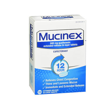 Mucinex Extended-Release Bi-Layer 100 tabs By Mucinex