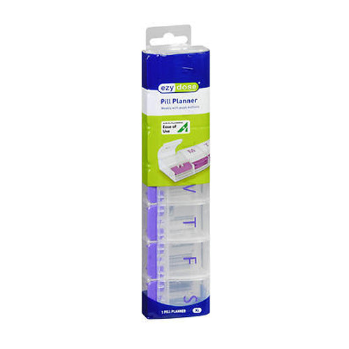 Ezy Dose 7 Day Pill Reminder With Push Button Pop-Up Covers 