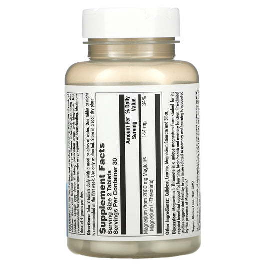 KAL, Think Magnesium L-Threonate, Tablets