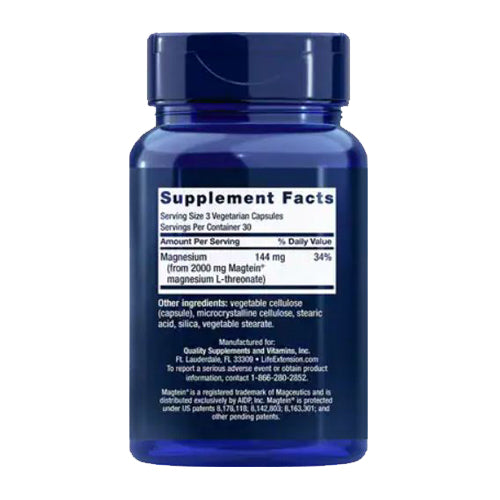 Neuro-Mag Magnesium L-Threonate 90 Vcaps By Life Extension