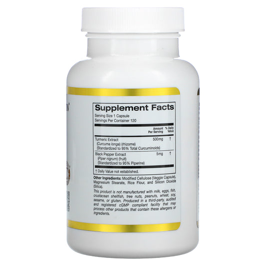 California Gold Nutrition, Curcumin C3 Complex with BioPerine, 500 mg Veggie Capsules