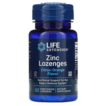 Life Extension, Zinc Lozenges, Citrus-Orange, Vegetarian Lozenges