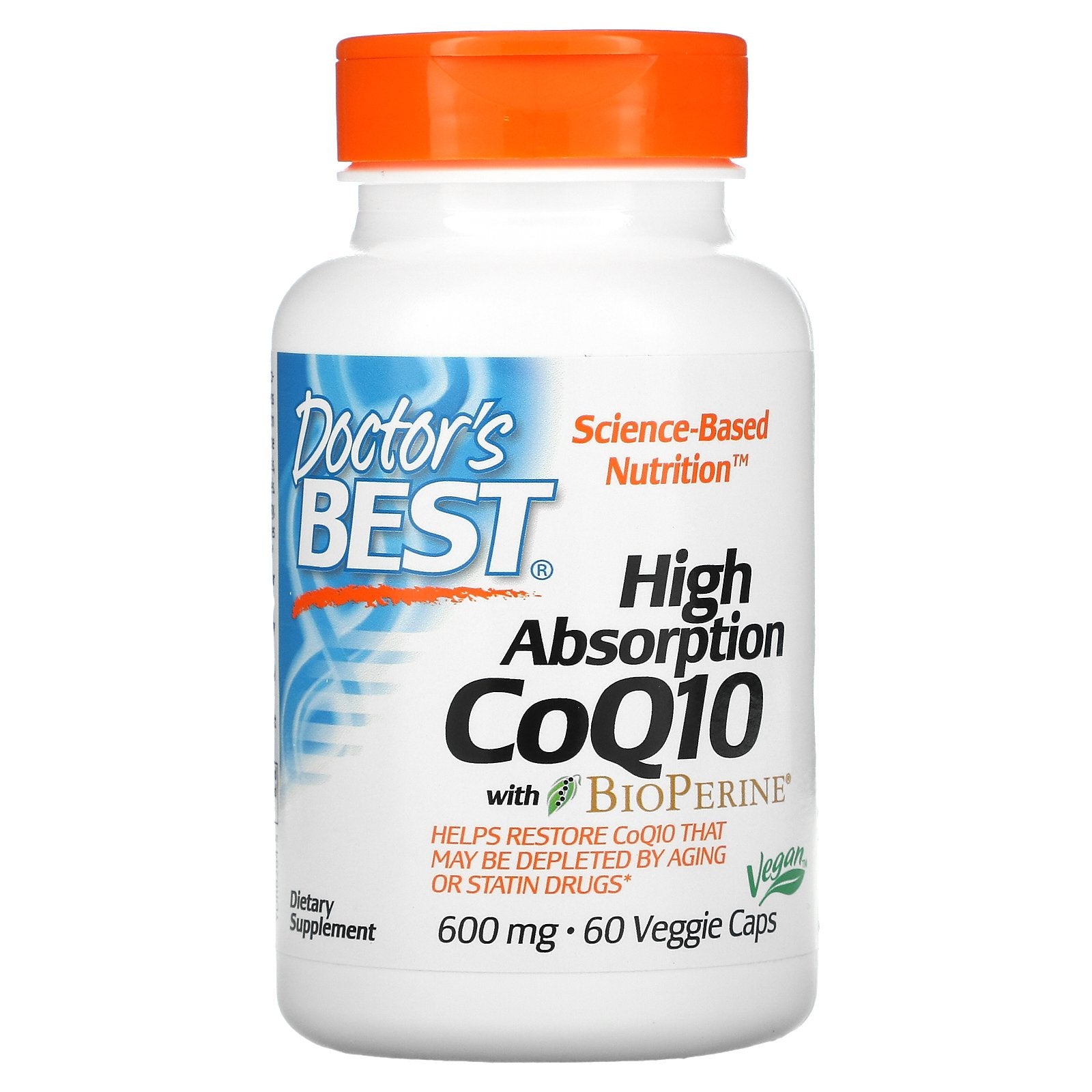 Doctor'S Best, High Absorption Coq10 With Bioperine, 600 Mg Veggie Caps