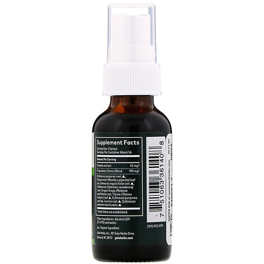 Gaia Herbs, Echinacea Goldenseal Propolis, Throat Spray (30 ml)