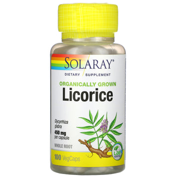 Solaray, Organically Grown Licorice, 450 mg, VegCaps