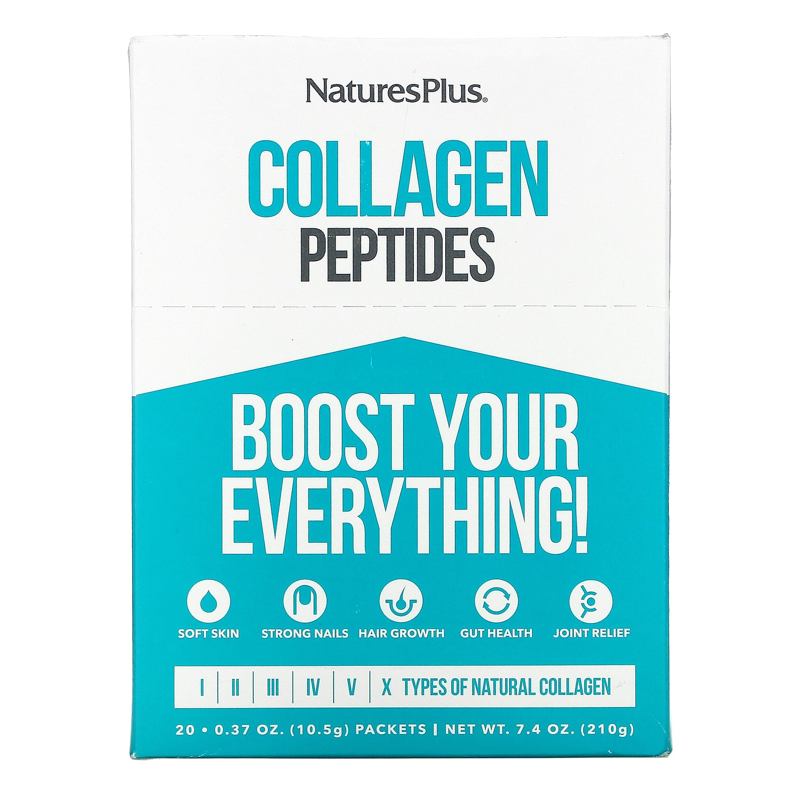 Nature's Plus, Collagen Peptides, 0.37 oz. (10.5 g) Each