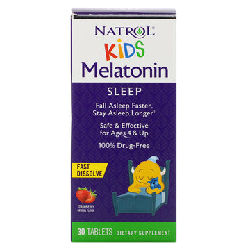 Natrol, Kids, Melatonin, Fast Dissolve, Ages 4 & Up, Strawberry