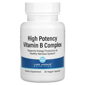 Lake Avenue Nutrition, High Potency Vitamin B Complex Veggie Capsules