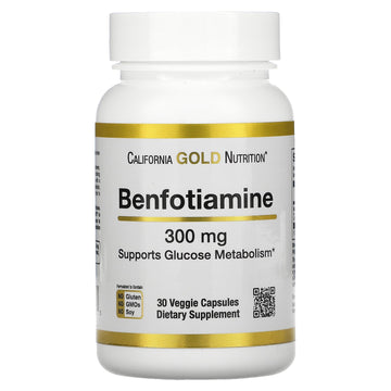 California Gold Nutrition, Benfotiamine, 300 mg Veggie Capsules