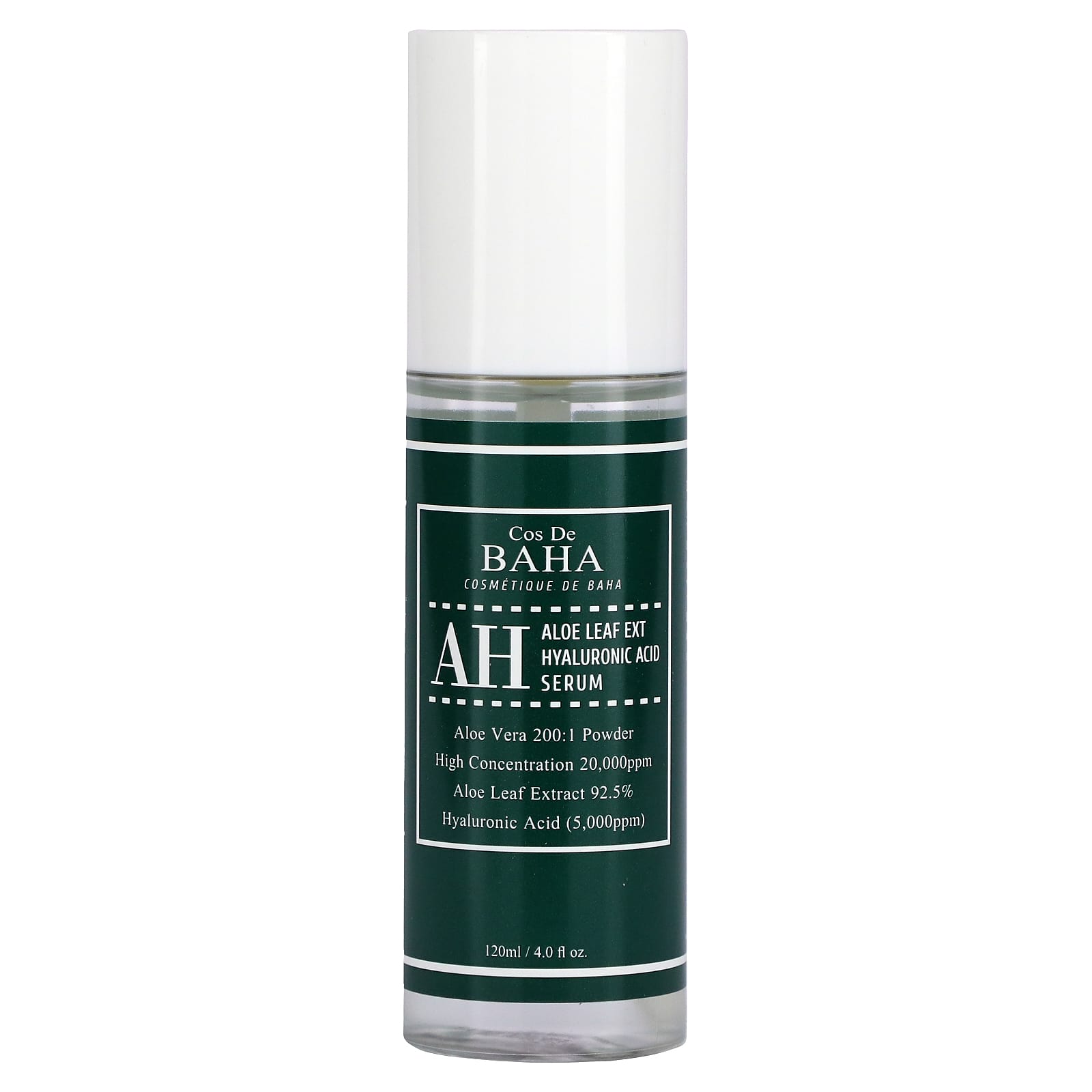 Cos De Baha, Ah Aloe Leaf Ext Ha Serum (120 Ml)