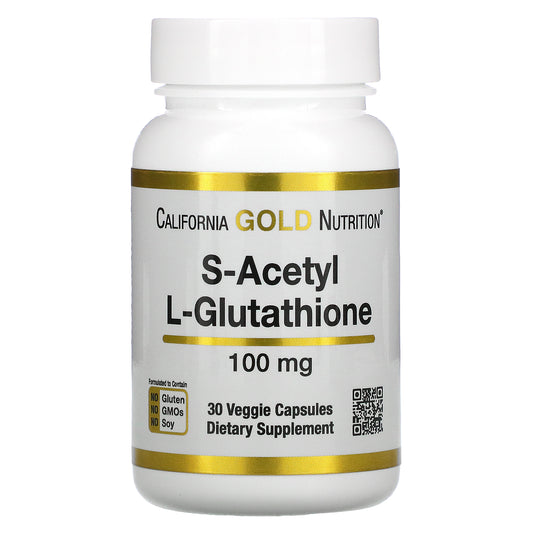 California Gold Nutrition, S-Acetyl L-Glutathione, 100 mg Veggie Capsules