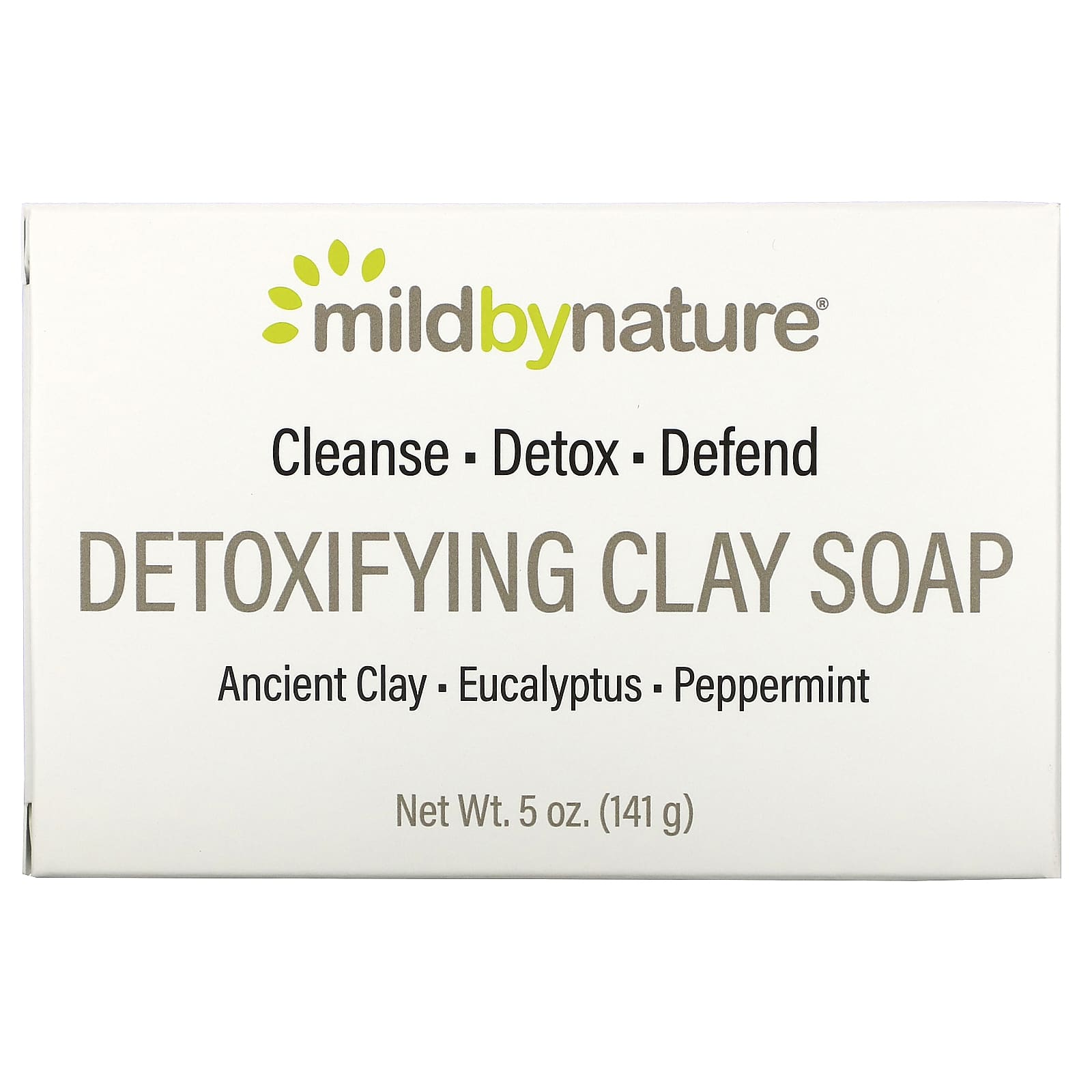 Mild By Nature, Detoxifying Clay, Bar Soap, Eucalyptus & Peppermint, with Ancient Clay (141 g)