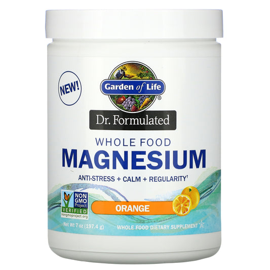 Garden of Life, Dr. Formulated, Whole Food Magnesium Powder, Orange