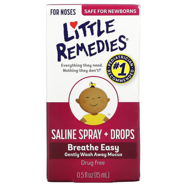 Little Remedies, Saline Spray + Drops, For Noses