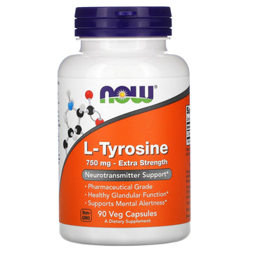 NOW Foods, L-Tyrosine, Extra Strength, 750 mg