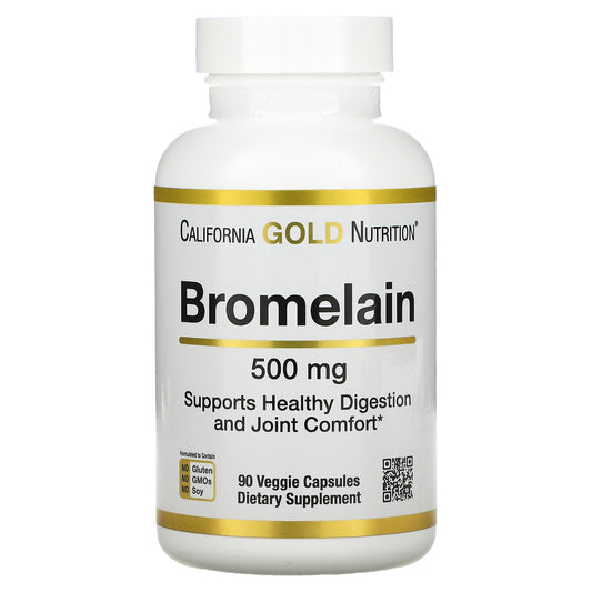 California Gold Nutrition, Bromelain, 500 mg Veggie Capsules