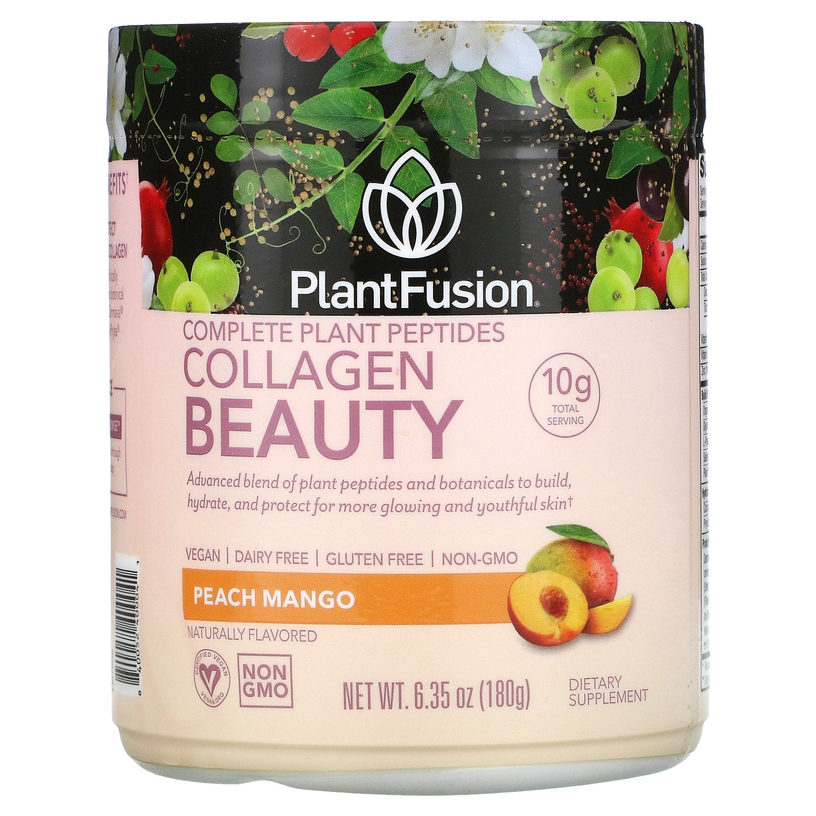 PlantFusion, Complete Plant Peptides, Collagen Beauty,  6.35 oz (180 g)