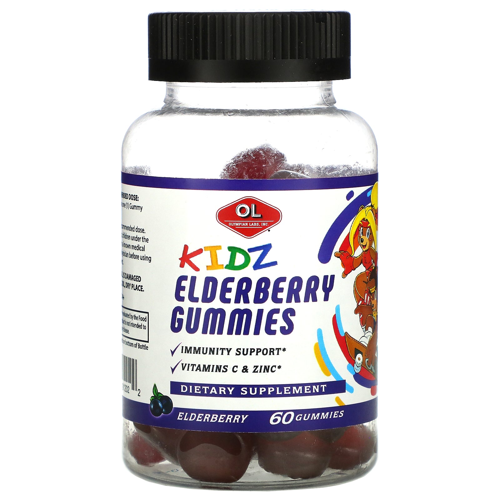 Olympian Labs, Kids Elderberry Gummies, Elderberry, Gummies