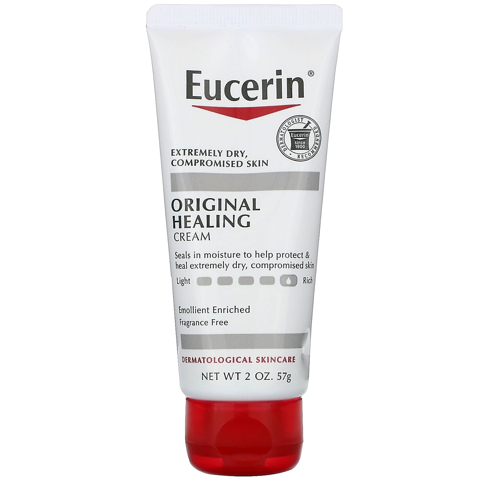 Eucerin, Original Healing, Creme for Very Dry Sensitive Skin, Fragrance Free(57 g)