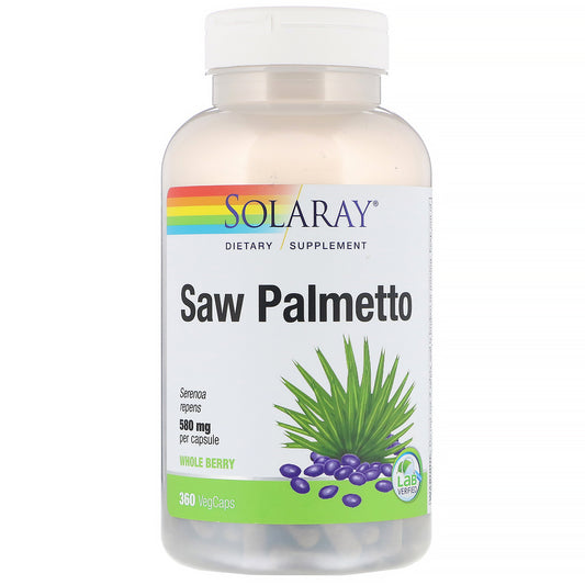 Solaray, Saw Palmetto Whole Berry, 580 mg
