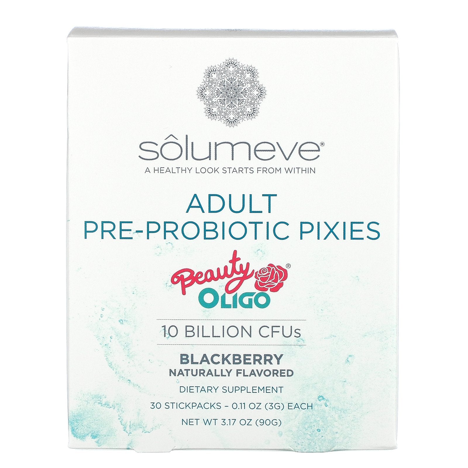 Solumeve, Adult Pre-Probiotic Pixies, Blackberry Flavor, 10 Billion CFUs, 0.11 oz (3 g) Each
