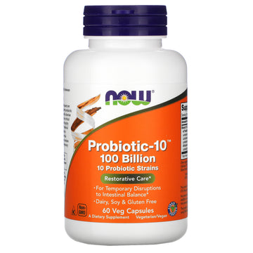 NOW Foods, Probiotic-10, 100 Billion Veg Capsules