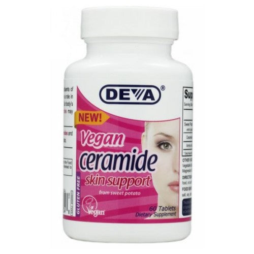 Vegan Ceramide Skin Support 60 TABS By Deva Vegan Vitamins